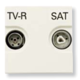 N2251.7 BL Розетка TV-R-SAT оконечная с накладкой, серия Zenit, цвет альпийский белый, ABB