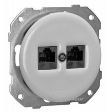 34706172 Розетка телефонная двойная 2хRJ11 , белый фарфор Fontini DO 34706172 Розетка телефонная двойная 2хRJ11 , белый фарфор Fontini DO