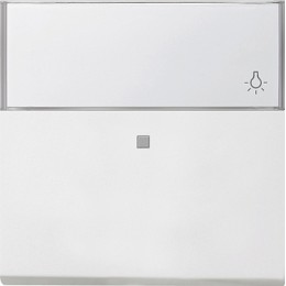 0670112 Одинарная клавиша с полем для надписи и подсветкой Белый Gira F100