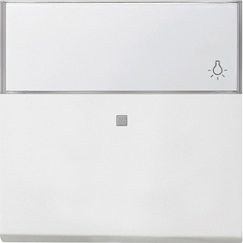 0670112 Одинарная клавиша с полем для надписи и подсветкой Белый Gira F100