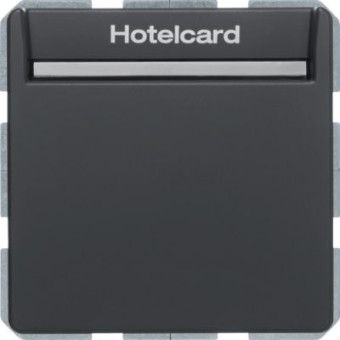 16406096 Карточный выключатель для гостиниц, Q.1/Q.3, цвет: антрацитовый, с эффектом бархата Berker