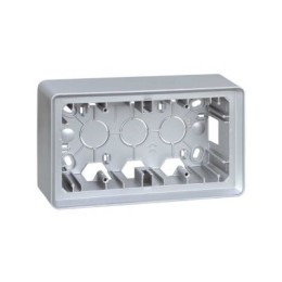 8200760-093 Монтажная коробка для накладного монтажа, 2 поста,  S82 Detail, алюминий Simon