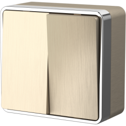 WL15-03-01 Выключатель двухклавишный Gallant (шампань рифленый) Gallant Werkel a041421