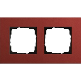 0212229 Рамка Esprit Linoleum-Multiplex Красный 2-постовая Gira