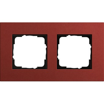 0212229 Рамка Esprit Linoleum-Multiplex Красный 2-постовая Gira