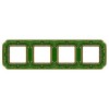 FD01364VEEN Рамка Smalto Italiano Firenze Emerald green 4-постовая Fede