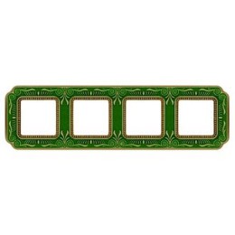 FD01364VEEN Рамка Smalto Italiano Firenze Emerald green 4-постовая Fede
