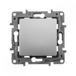 672405 Переключатель одноклавишный - автоматические клеммы - Etika - 10 AX - 250 В~ - алюминий Legrand