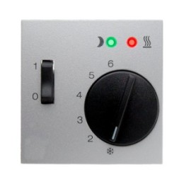 16721404 Центральная панель с регулирующей кнопкой, клавишей и линзами цвет: алюминий, матовый B.1/B.7 Glas Berker