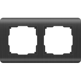 WL12-Frame-02 Рамка на 2 поста (графит) Stream Werkel a046316