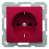47438912 Штепсельная розетка SCHUKO цвет: красный, с блеском S.1/B.3/B.7 Glas Berker
