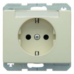 47380002 Штепсельная розетка SCHUKO с полем для надписей цвет: белый, с блеском Arsys Berker
