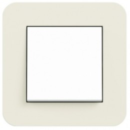 0211427	 Рамка с антрацитовой подложкой E3 Песочный / Антрацит 1-постовая Gira