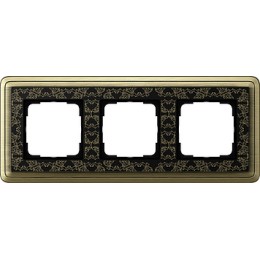 0213662 Рамка Classix Art Бронза / Черный 3-постовая Gira