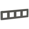 NU280822 Рамка Unica Studio Color Дымчато-серый / Антрацит 4-постовая Schneider Electric
