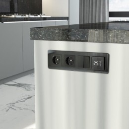 W0042448 Рамка на 4 поста (черный, стекло) Elite Werkel a063822