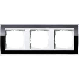 0213733 Рамка Event Clear Черный / Белый 3-постовая Gira