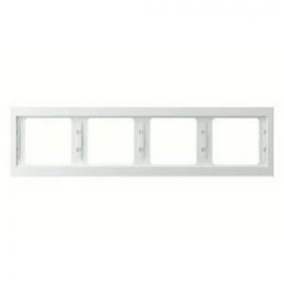 13837009 Рамка K.1 Полярная белизна с блеском 4-постовая Berker