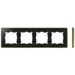 8201640-247 Рамка декоративная, 4 поста, Select, Simon 82 Detail, графит-латунь