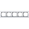 0215726 Рамка Event Clear Белый / Алюминий 5-постовая Gira