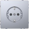 MTN2300-6036 D-life розетка 16а с з/к и шторками, нерж. сталь Merten