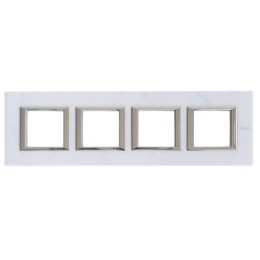 HA4802M4HRMC Рамка Axolute Квадрат Мрамор Каррара 2+2+2+2 модуля Bticino