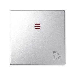 82016-93 Клавиша с пиктограммой "лампа" для кнопочного выключателя с подсветкой, S82 Detail алюминий Simon