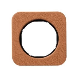 10112364 Рамка R.1 Кожа, черный 1-постовая Berker