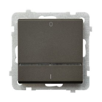 Ospel Sonata Шоколадный металлик Выключатель 2-полюсный с подсветкой, без рамки LP-11RS/m/40