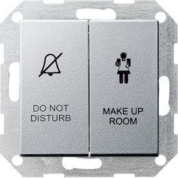 110426 Выключатель для отелей 2-клавишный Алюминий Gira