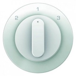 10842089 Центральная панель с вращающейся ручкой для 3-уровневого выключателя, полярная белизна, с блеском, без 0-положения 
 R.1/R.3 Berker