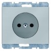 6167157004 Штепсельная розетка без защитного контакта цвет: стальной, лак K.5 Berker