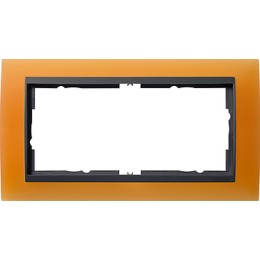 100287 Рамка без перегородки Event Оранжевый / Черный 2-постовая Gira