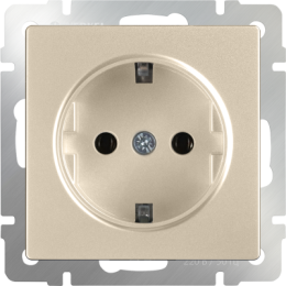 WL11-SKG-01-IP20 Розетка с заземлением (шампань) Antik Werkel a040912