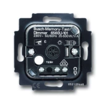 6560-0-1207 (6560 U-101-500), Механизм клавишного светорегулятора для ламп накаливания и НВ галогенных ламп с индуктивным трансформатором, 20-500 Вт/ВА, ABB