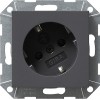 041828 Розетка с поворотом на 30 градусов Антрацит Gira