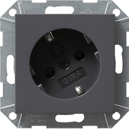 041828 Розетка с поворотом на 30 градусов Антрацит Gira