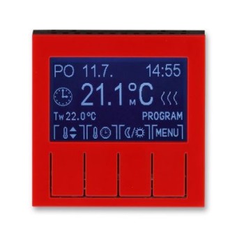 Терморегулятор ABB Levit универсальный программируемый красный / дымчатый чёрный 3292H-A10301 65 2CHH911031A4065