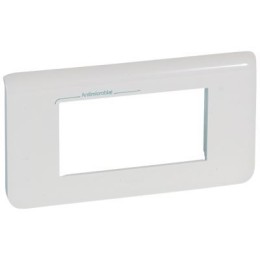 078724 Рамка Mosaic Белый, антибактериальная 4-модульная Legrand