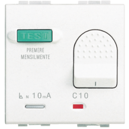 N4305/10 2х полюсный дифференциальный автоматический выключатель 10А 230В 2 модуля Bticino