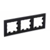 ATN331004 Рамка четверная Schneider Electric Atlasdesign Nature, матовое черное стекло