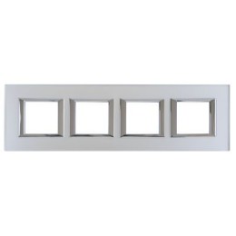 HA4802M4HVSA Рамка Axolute Квадрат Матовое стекло 2+2+2+2 модуля Bticino