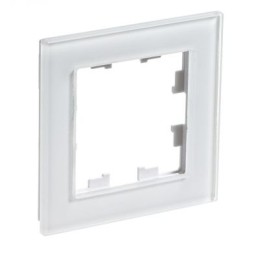 ATN320101 Рамка одинарная Schneider Electric Atlasdesign Nature, белое стекло