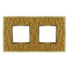 FD01442GOB Рамка Belle Epoque Tapestry Alienagold / bright gold 2-постовая гор/верт. Fede