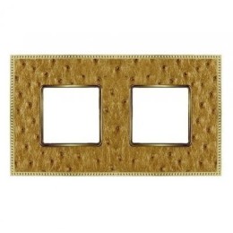 FD01442GOB Рамка Belle Epoque Tapestry Alienagold / bright gold 2-постовая гор/верт. Fede