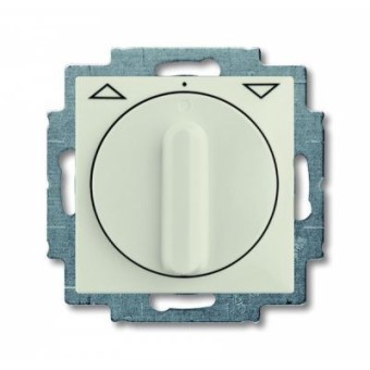 1101-0-0931 (2723 UCDR-96-5), Механизм выключателя жалюзи повортоный, с накладкой, с ручкой, без фиксации, 1P+N+E, серия Basic 55, цвет chalet-white, ABB