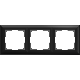 WL14-Frame-03 Рамка на 3 поста (черный матовый) Fiore Werkel a038843