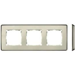 8201630-248 Рамка декоративная, 3 поста, Select, Simon 82 Detail, слоновая кость-шампань