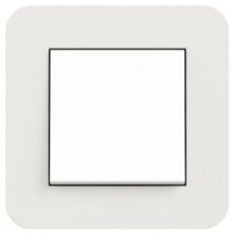 0211411	 Рамка с белой подложкой E3 Светло-серый / Белый 1-постовая Gira