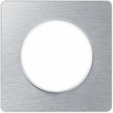 S52P802J Рамка Odace Полированный алюминий / Белый 1-постовая Schneider Electric S52P802J Рамка Odace Полированный алюминий / Белый 1-постовая Schneider Electric